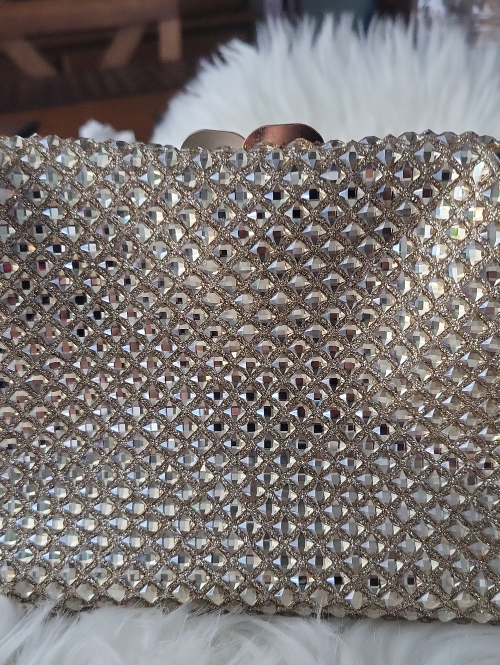 Gold Rhinestone Evening Bag - Picture 4 of 9